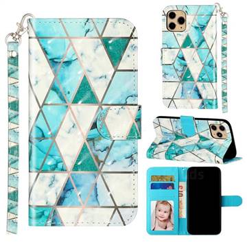 Stitching Marble 3D Leather Phone Holster Wallet Case for iPhone 11 Pro Max (6.5 inch)