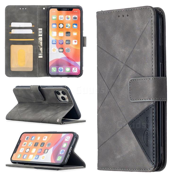 Binfen Color BF05 Prismatic Slim Wallet Flip Cover for iPhone 11 Pro Max (6.5 inch) - Gray