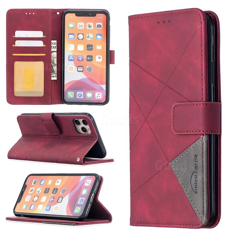 Binfen Color BF05 Prismatic Slim Wallet Flip Cover for iPhone 11 Pro Max (6.5 inch) - Red