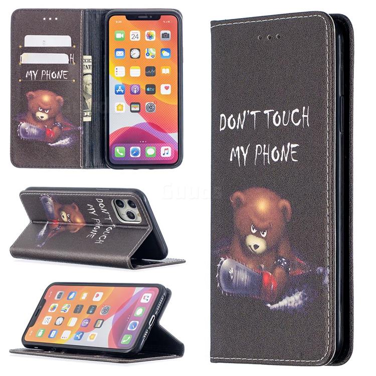 Chainsaw Bear Slim Magnetic Attraction Wallet Flip Cover for iPhone 11 Pro Max (6.5 inch)