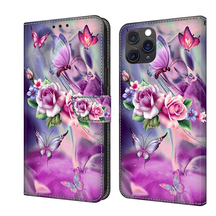 Flower Butterflies Crystal PU Leather Protective Wallet Case Cover for iPhone 11 Pro Max (6.5 inch)