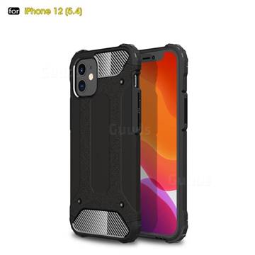 King Kong Armor Premium Shockproof Dual Layer Rugged Hard Cover for iPhone 12 mini (5.4 inch) - Black Gold