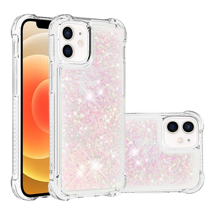 Dynamic Liquid Glitter Sand Quicksand TPU Case for iPhone 12 mini (5.4 inch) - Silver Powder Star