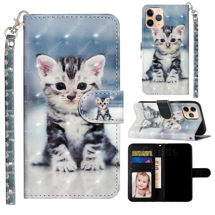 Kitten Cat 3D Leather Phone Holster Wallet Case for iPhone 12 mini (5.4 inch)