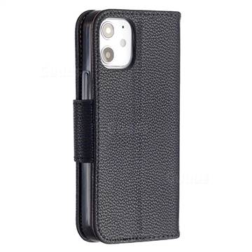 Classic Luxury Litchi Leather Phone Wallet Case for iPhone 12 mini (5.4 inch)  - Gray - iPhone 12 mini (5.4 inch) Cases - Guuds