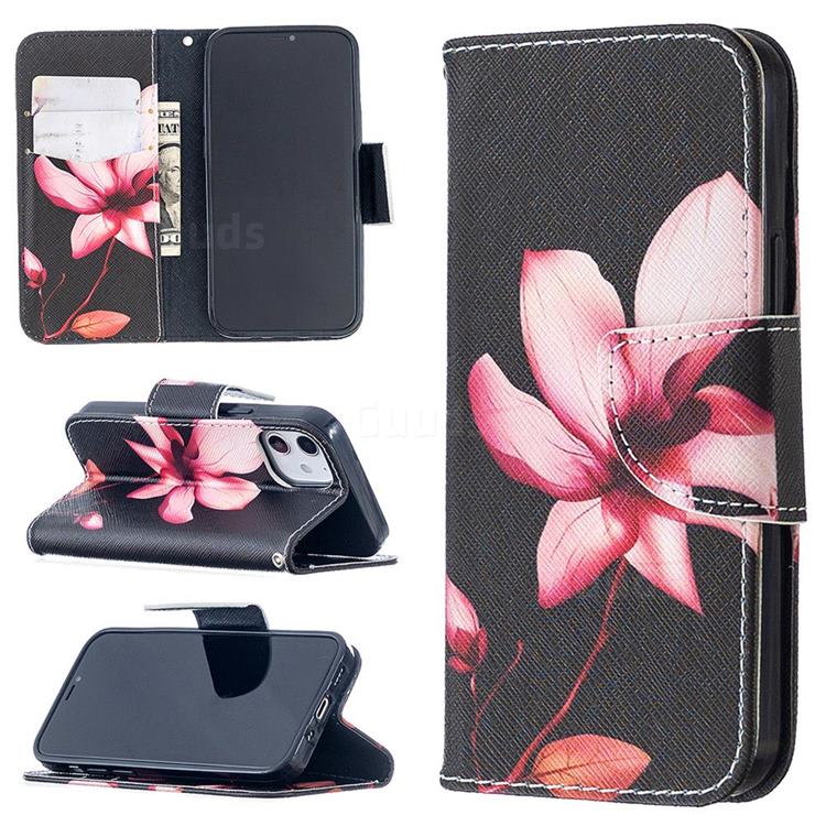 Lotus Flower Leather Wallet Case for iPhone 12 mini (5.4 inch)