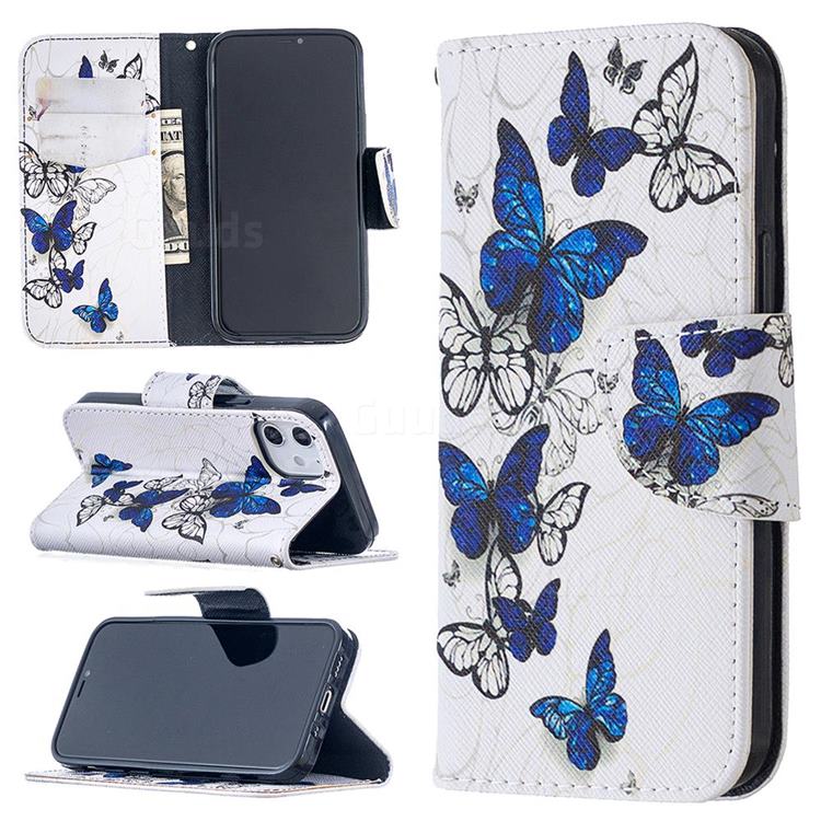 Flying Butterflies Leather Wallet Case for iPhone 12 mini (5.4 inch)
