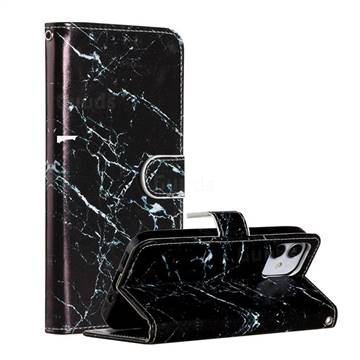 Black Marble Smooth Leather Phone Wallet Case for iPhone 12 mini (5.4 inch)