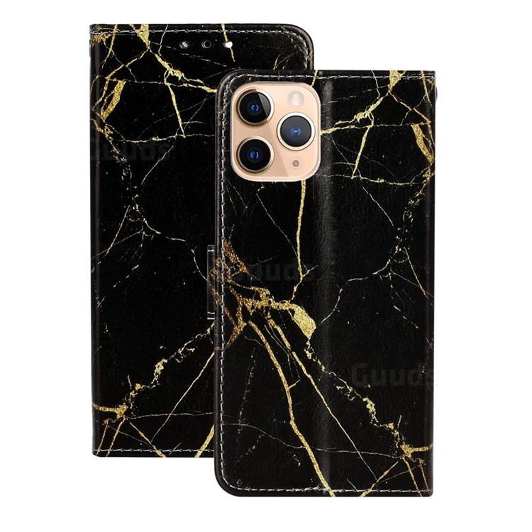 Black Gold Marble PU Leather Wallet Case for iPhone 12 mini (5.4 inch)