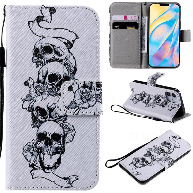 Skull Head PU Leather Wallet Case for iPhone 12 mini (5.4 inch)