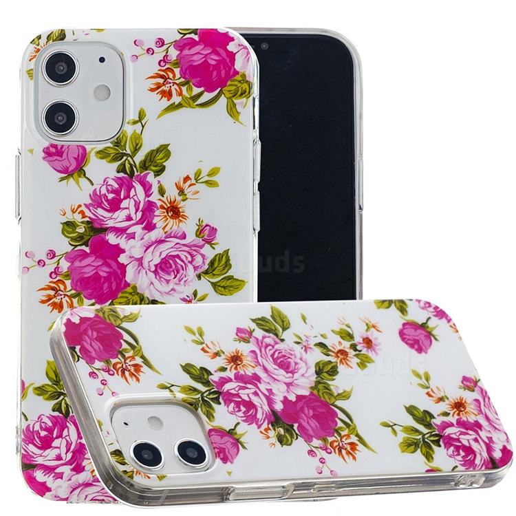 Peony Noctilucent Soft TPU Back Cover for iPhone 12 mini (5.4 inch)