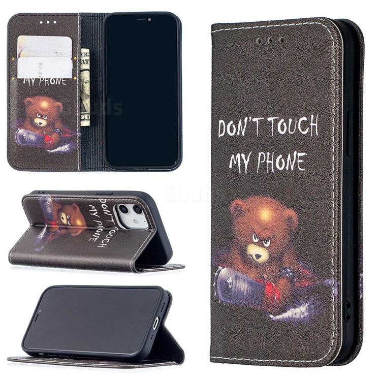 Chainsaw Bear Slim Magnetic Attraction Wallet Flip Cover for iPhone 12 mini (5.4 inch)