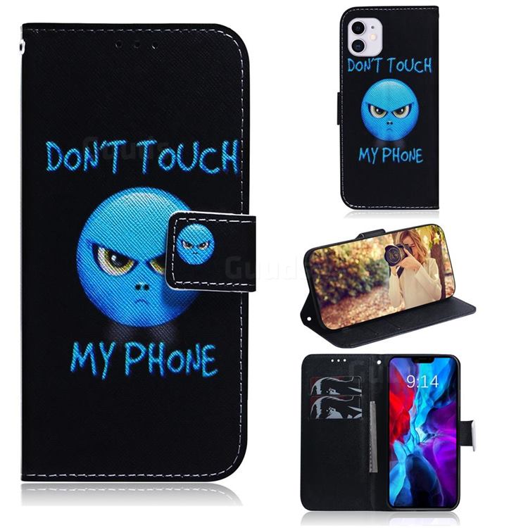 Not Touch My Phone PU Leather Wallet Case for iPhone 12 mini (5.4 inch)