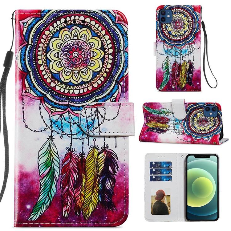 Dreamcatcher Smooth Leather Phone Wallet Case for iPhone 12 mini (5.4 inch)