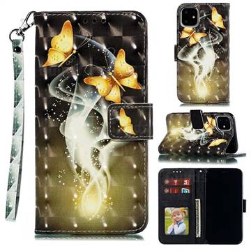 Dream Butterfly 3D Painted Leather Phone Wallet Case for iPhone 12 / 12 Pro (6.1 inch)