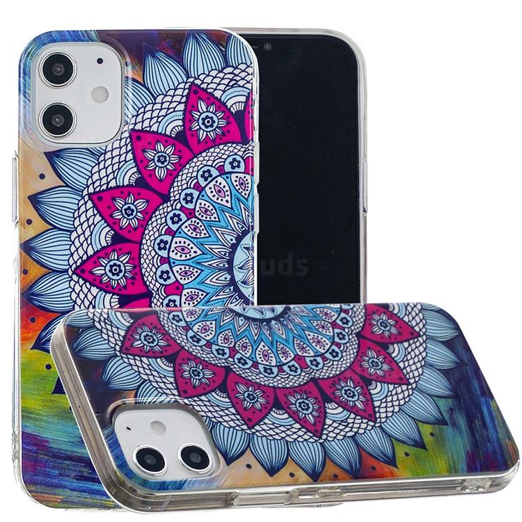 Colorful Sun Flower Noctilucent Soft TPU Back Cover for iPhone 12 / 12 Pro (6.1 inch)