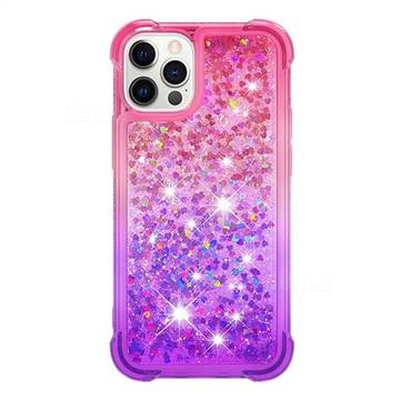 Rainbow Gradient Liquid Glitter Quicksand Sequins Phone Case for