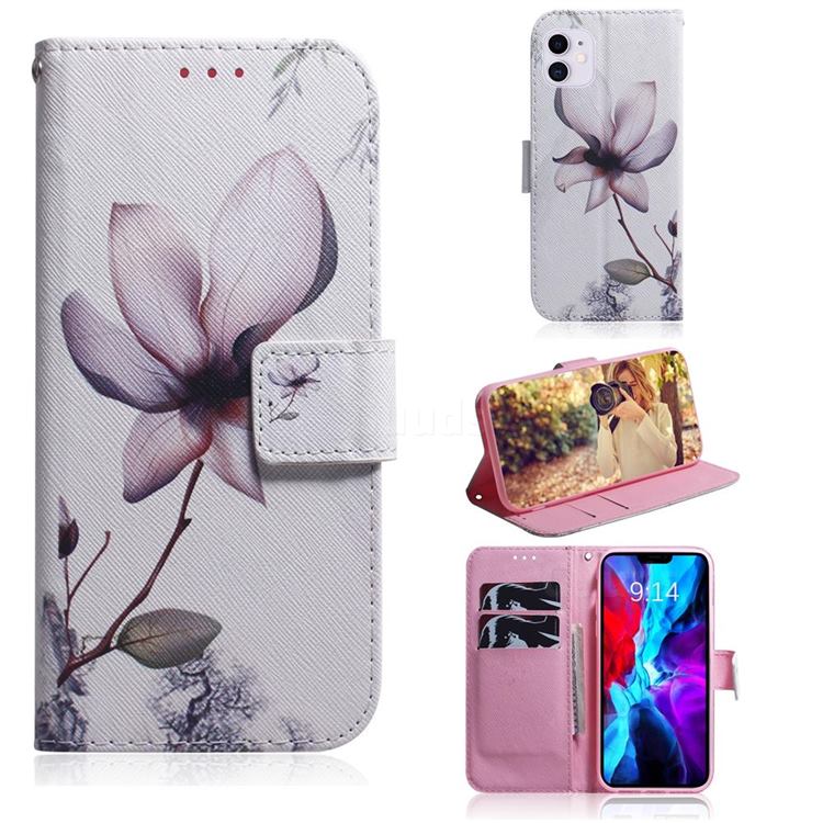 Magnolia Flower PU Leather Wallet Case for iPhone 12 / 12 Pro (6.1 inch)