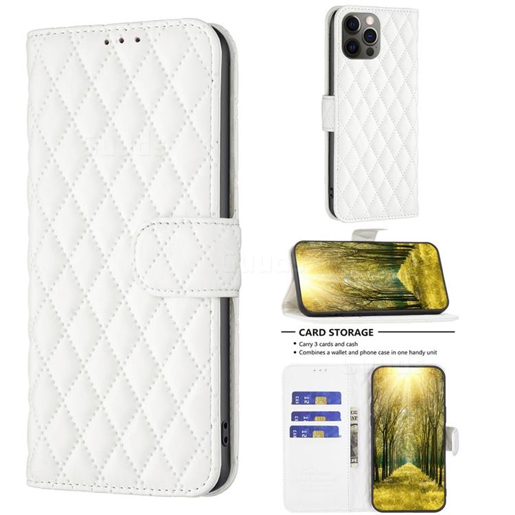 Binfen Color BF-14 Fragrance Protective Wallet Flip Cover for iPhone 12 / 12 Pro (6.1 inch) - White