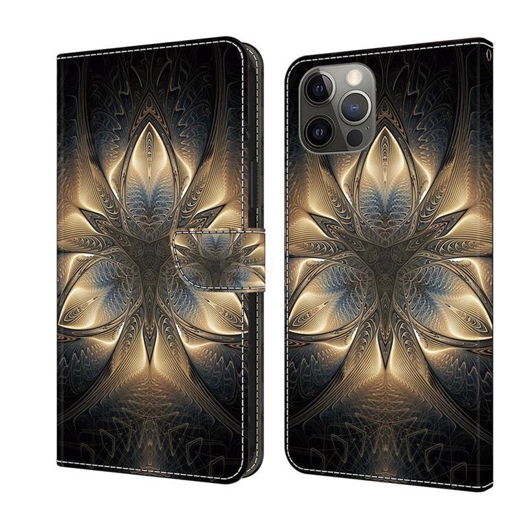 Resplendent Mandala Crystal PU Leather Protective Wallet Case Cover for iPhone 12 / 12 Pro (6.1 inch)