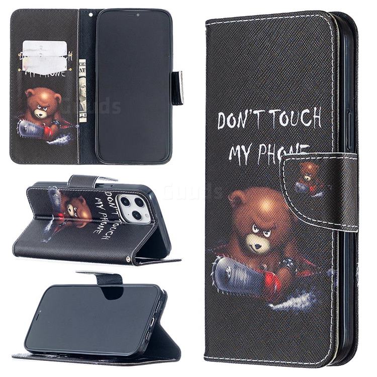 Chainsaw Bear Leather Wallet Case for iPhone 12 Pro Max (6.7 inch)