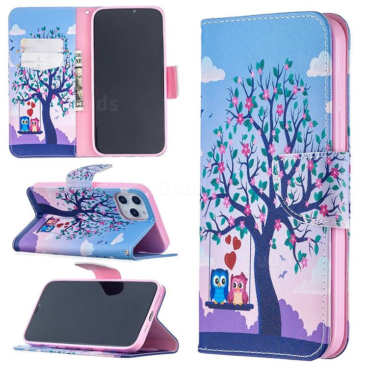 Tree and Owls Leather Wallet Case for iPhone 12 Pro Max (6.7 inch)