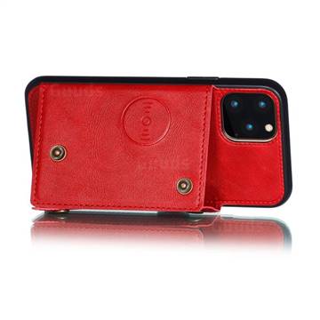 Retro Multifunction Card Slots Stand Leather Coated Phone Back Cover