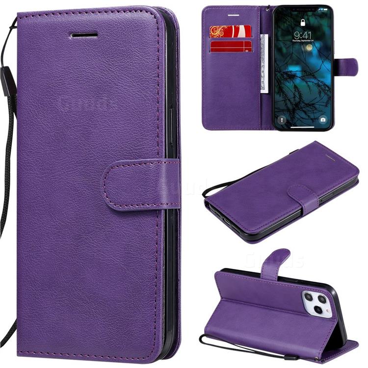 Retro Greek Classic Smooth PU Leather Wallet Phone Case for iPhone 12 Pro Max (6.7 inch) - Purple