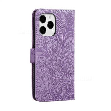 Intricate Embossing Lace Jasmine Flower Leather Wallet Case for iPhone ...