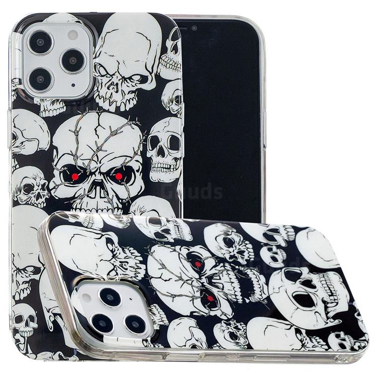 Red-eye Ghost Skull Noctilucent Soft TPU Back Cover for iPhone 12 Pro Max (6.7 inch)