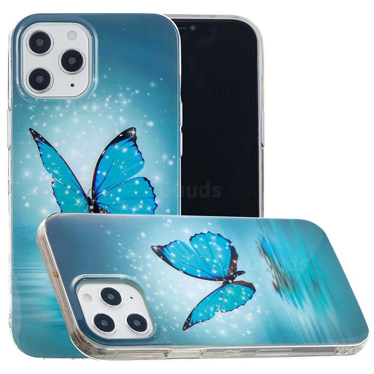 Butterfly Noctilucent Soft TPU Back Cover for iPhone 12 Pro Max (6.7 inch)