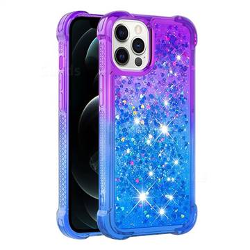 Rainbow Gradient Liquid Glitter Quicksand Sequins Phone Case for