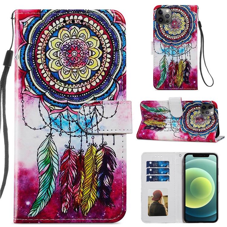Dreamcatcher Smooth Leather Phone Wallet Case for iPhone 12 Pro Max (6.7 inch)