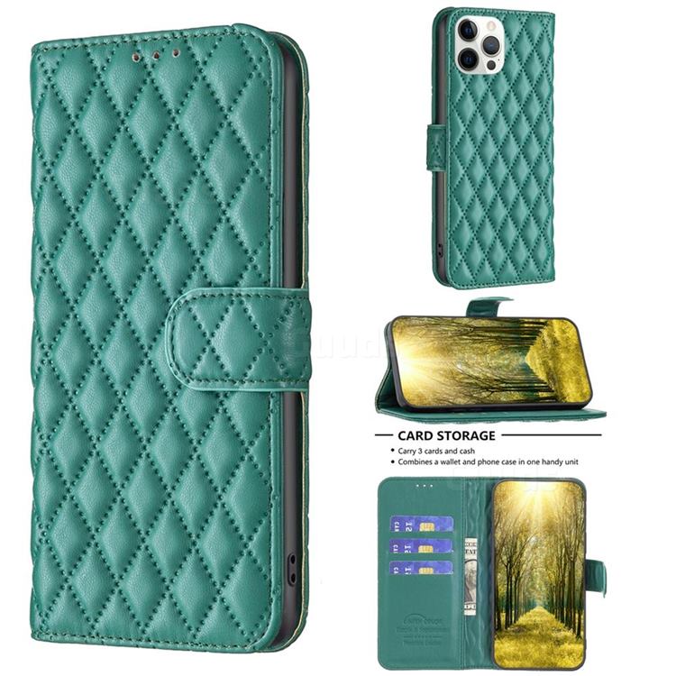 Binfen Color BF-14 Fragrance Protective Wallet Flip Cover for iPhone 12 Pro Max (6.7 inch) - Green
