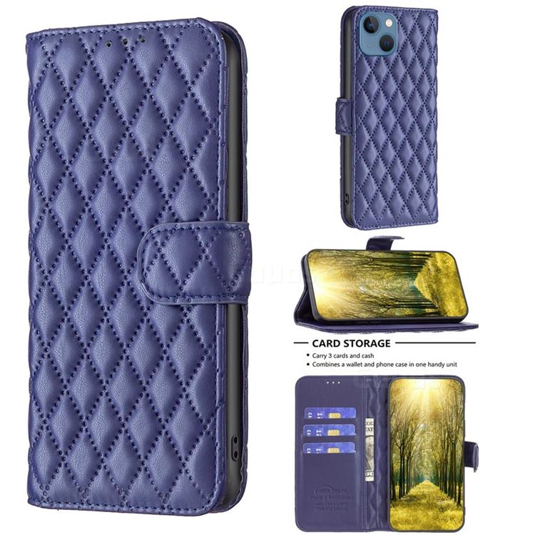 Binfen Color BF-14 Fragrance Protective Wallet Flip Cover for iPhone 13 (6.1 inch) - Blue