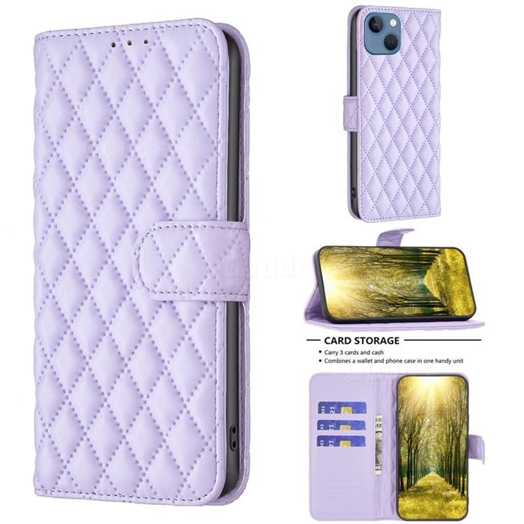 Binfen Color BF-14 Fragrance Protective Wallet Flip Cover for iPhone 13 (6.1 inch) - Purple