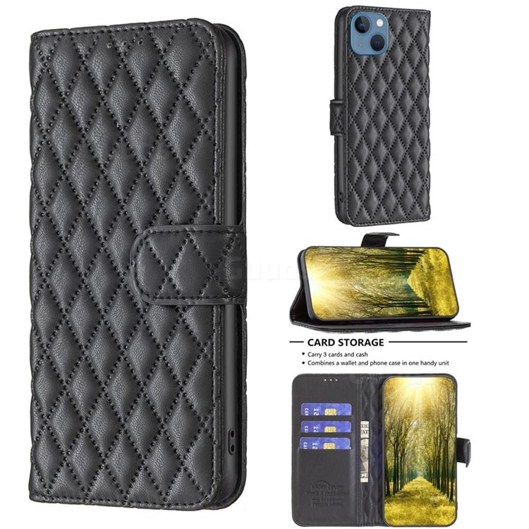 Binfen Color BF-14 Fragrance Protective Wallet Flip Cover for iPhone 13 (6.1 inch) - Black