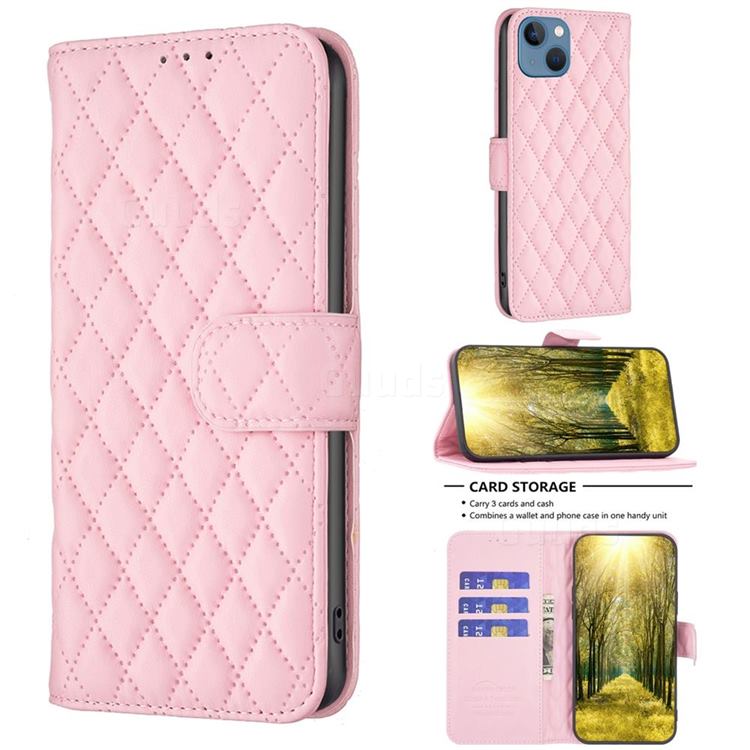 Binfen Color BF-14 Fragrance Protective Wallet Flip Cover for iPhone 13 mini (5.4 inch) - Pink
