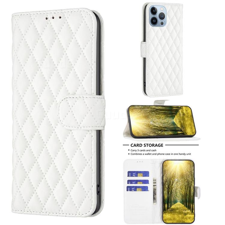 Binfen Color BF-14 Fragrance Protective Wallet Flip Cover for iPhone 13 Pro (6.1 inch) - White