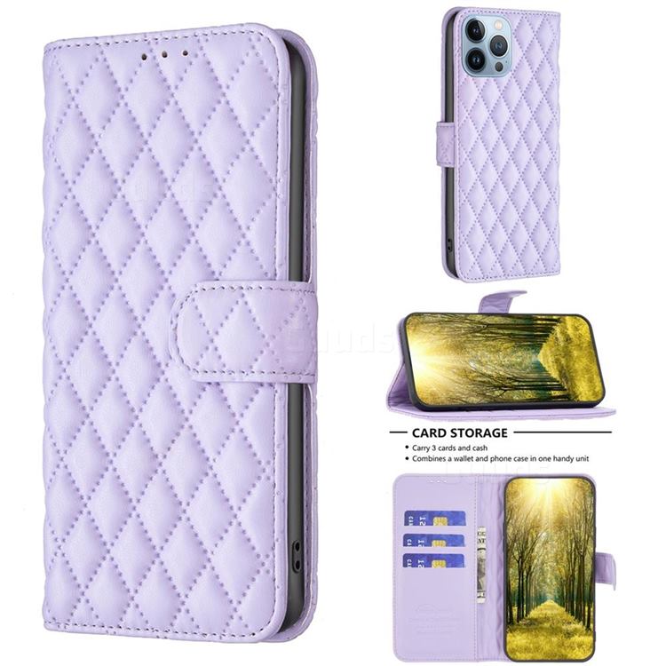 Binfen Color BF-14 Fragrance Protective Wallet Flip Cover for iPhone 13 Pro (6.1 inch) - Purple
