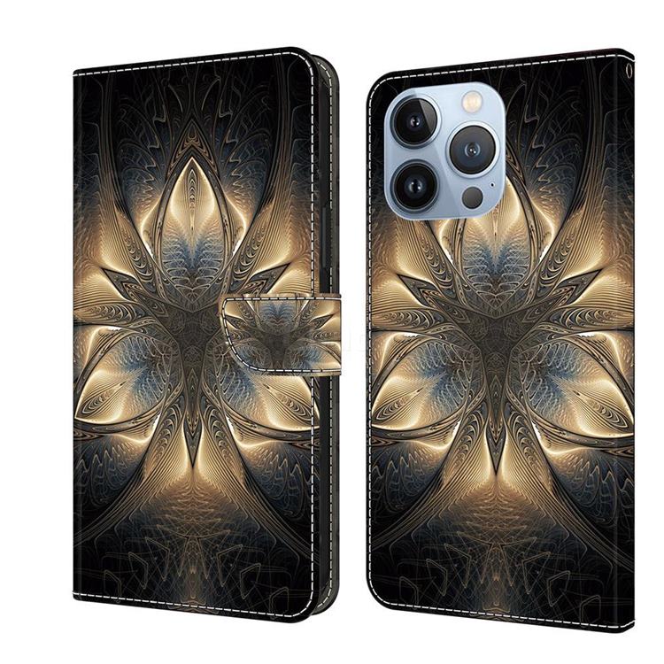 Resplendent Mandala Crystal PU Leather Protective Wallet Case Cover for iPhone 13 Pro (6.1 inch)