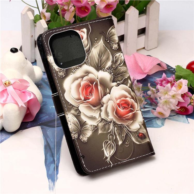 Black Rose Matte Leather Wallet Phone Case For Iphone 13 Pro Max 6 7 Inch Iphone 13 Pro Max 6 7 Inch Cases Guuds