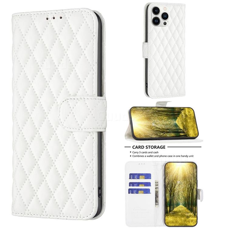 Binfen Color BF-14 Fragrance Protective Wallet Flip Cover for iPhone 13 Pro Max (6.7 inch) - White