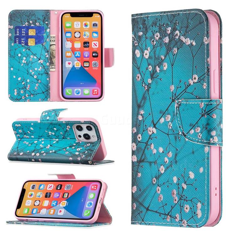 Blue Plum Leather Wallet Case for iPhone 13 Pro Max (6.7 inch)