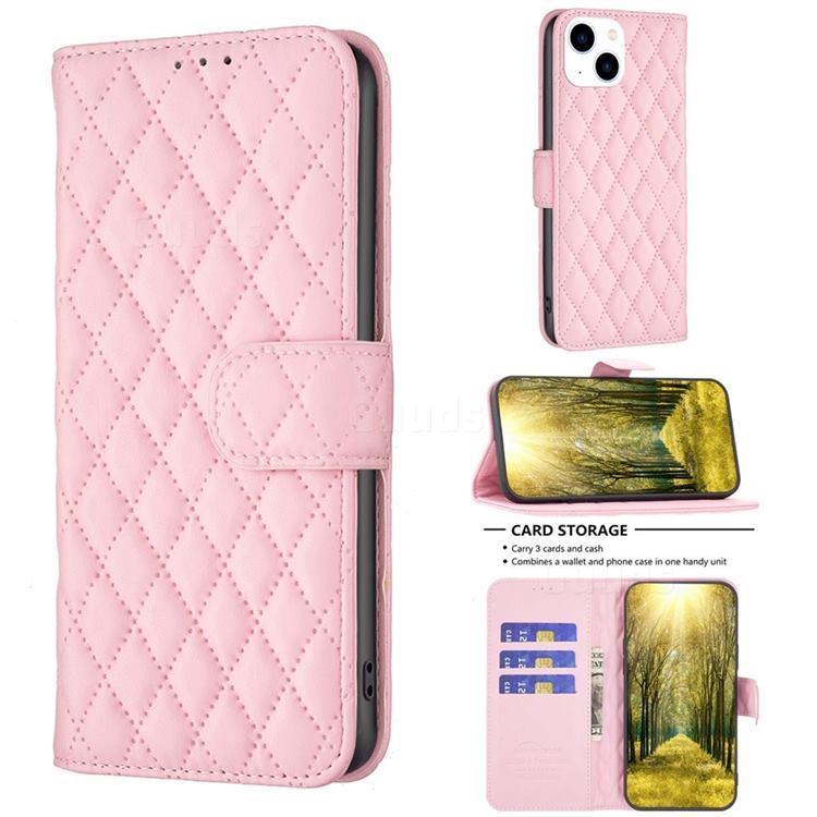 Binfen Color BF-14 Fragrance Protective Wallet Flip Cover for iPhone 14 (6.1 inch) - Pink