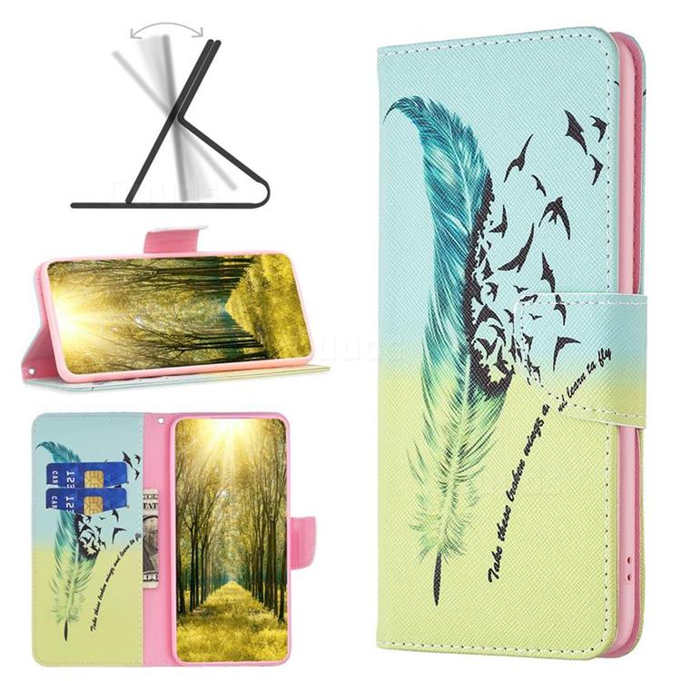 Feather Bird Leather Wallet Case for iPhone 14 Plus (6.7 inch)