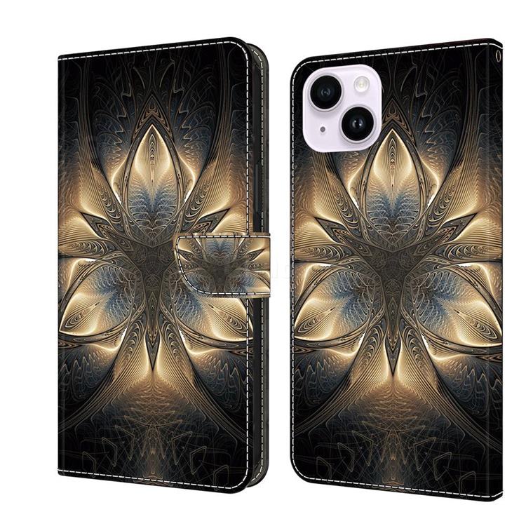 Resplendent Mandala Crystal PU Leather Protective Wallet Case Cover for iPhone 14 Plus (6.7 inch)