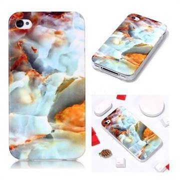 Fire Cloud Soft TPU Marble Pattern Phone Case for iPhone 4s 4