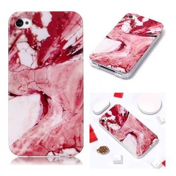 Pork Belly Soft TPU Marble Pattern Phone Case for iPhone 4s 4