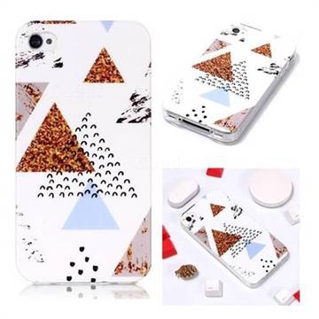 Hill Soft TPU Marble Pattern Phone Case for iPhone 4s 4